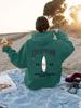 Sudadera con capucha de manga larga para mujer, talla europea, talla europea, estampada estilo California, para otoño e invierno
