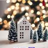 Lâmpada de Velas Pequena Casa Cerâmica Feriado de Natal Casa Oca LED Luz Noturna Artesanato Decoração de Casa Transfronteiriça Daifa