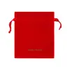 Bolsa Personalizada com Cordão para Cosméticos, Bolsa de Veludo para Armazenamento de Produtos de Skincare, Bolsa de Presente com Cordão, Veludo para Impressão de Logo