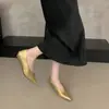Zapatos de Mujer Chuyuji Estilo Retro Francés Punta Fina Tacón Bajo Sin Cordones Modelo Nuevo 2026 para el Trabajo, Sencillos y Versátiles