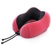 Almohada de espuma viscoelástica con forma de U, ideal para viajes en avión, coche o siesta, con logotipo impreso.