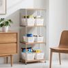 Cesta de Almacenamiento Hueca Estilo Japonés, Caja de Almacenamiento de PP Engrosada para Snacks, Juguetes y Cosméticos, Adecuada para Organización en Dormitorio y Encimera del Hogar