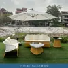 Mesas e Cadeiras de Rattan de Alta Qualidade para Lazer ao Ar Livre Hotel Villa Pátio Jardim Sofá à Prova d'Água e do Sol Cadeira de Rattan Estilo Europeu