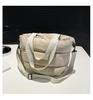 Bolso de Algodón Sobaco de Moda Nueva Tendencia Transfronteriza 2024 Bolso Bandolera Cruzado al Hombro Versátil de Gran Capacidad Bolso Tote para Desplazamiento
