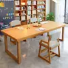 Escritorio de Madera Maciza para Sala de Estar, Escritorio Largo Grande, Mesa para Leer y Estudiar, Mesa Doble Larga para el Hogar, Banco de Trabajo para Computadora