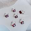 Acessórios de Unhas Famosos na Internet com Design em Forma de U com Ângulo Reto, Cravejados com Strass em Liga Metálica, Novas Decorações de Unhas para Atacado