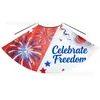 Capa Vermelha Personalizada de Fábrica para o Dia da Independência com Padrão Vermelho e Azul Impresso, Capa com Capuz com Estrelas e Cordão