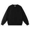 Nuevo Producto 380g Peso Pesado Versión Grande Marca de Moda Sudadera Cuello Redondo Personalizada Hombros Descubiertos Holgada Moda Top Listo para Imprimir
