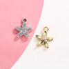 Colgante Accesorios Forma Hoja Pequeña, Colgante Estrella Cinco Puntas, Accesorio Joyería Aleación Personalizado Incrustado Diamante Pequeño, Pulsera Ropa DIY