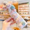 Lindo Pasador de Pelo de Conejo con Flor y Lazo para Mujer Celebridad de Internet Otoño e Invierno Felpa Clip para Flequillo Tocado Accesorios para el Cabello de Estudiante