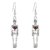 Pendientes Creativos Retro Calavera Rubí Mano Corazón Ins Personalizados Exagerados Góticos Oscuros Joyería Pendientes Accesorios