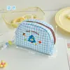 Nova Bolsa de Armazenamento Xadrez de Balas Gummy, Bolsa Fofa de Batom para Meninas, Bolsa Portátil Multifuncional para Armazenamento de Cabos de Dados para Viagem