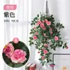 Parede de Rosas Simuladas Videira de Rattan Decoração de Tubo de Ar Condicionado Flor Artificial Interna Sala de Estar Enrolada Bloqueio Atacado