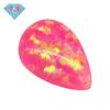 Huagang Piedra Preciosa Ópalo Sintético en Forma de Pera Piedra Nudista Ópalo Artificial en Forma de Gota Anillo Fondo Plano Perforado OP43