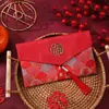 2025 Ano Novo Tecido Brocado Envelope Vermelho Saudações de Ano Novo Pacote de Ano Novo Ano do Dragão Funcionário da Empresa Bônus 10.000 Yuan Envelope Vermelho Chinoiserie