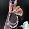 Cadena de Teléfono Móvil de Aleación Colorida con Lazo Ins Cadena Colgante de Moda de Doble Capa Nuevo Lanyard de Teléfono Móvil con Cuentas 2025 Transmisión en Vivo