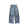 Pantalones de Paracaidista Rumeng Outdoor Fashion Brand Funcionales Impermeables con Cremallera Lateral para Hombres y Parejas, Corte Holgado, Versátiles, de Secado Rápido, Pierna Recta, Pantalones de Trabajo