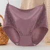 Ropa interior de algodón para mujer de mediana edad, entrepierna antibacteriana, cintura media-alta, talla grande, calzones de algodón para verano 100 kg para mujeres de talla grande