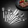 Juego Exquisito de Cuchillo, Tenedor y Cuchara de Acero Inoxidable 304, Cubiertos Sencillos Estilo Occidental, Juego Transfronterizo, Múltiples Especificaciones, Cubiertos Estilo Occidental, Cuchillo para Bistec, Tenedor y Cuchara