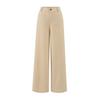 Estilo Europeu e Americano Garota Popular Calças Retas Largas Femininas Simples Básicas de Pernas Largas Cor Sólida Moda Versátil Calças Casuais