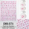 Pegatinas para Uñas con Letras Mayúsculas en Inglés Planas Adhesivas 26 Letras Inglesas Pegatinas para Uñas DIY Decoraciones Dh571