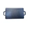 Sartén Rectangular de Hierro Fundido Sin Recubrimiento Rayada Teppanyaki Sartén Doméstica Parrilla para Barbacoa al Aire Libre Venta al por Mayor