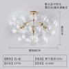Luminária Pendente Estilo Nórdico para Quarto, Quarto de Crianças, Sala de Estar, Sala de Jantar, Loja de Roupas, Iluminação Criativa Estilo Ins, Luminária de Bolha de Vidro, Estilo Ins