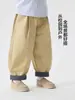 Pantalones casuales curvos de algodón puro para niños YOOOU, nuevo modelo otoño 2026, para niños mayores y pequeños, ropa infantil de primavera y otoño