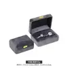 Caja de Joyería con Esquinas Redondeadas y Hebilla Dorada, Delicada Caja de Terciopelo para Anillos, Caja para Collares, Caja para Pulseras, Caja de Regalo de Embalaje para Joyería de Hierro