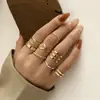 Anillo de Estrella y Luna Nuevo Cruzado Anillo de Hoja de Corazón Set de 10 Piezas Anillo Conjunto Anillo Creativo Retro para Mujer Venta al por Mayor