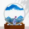 Regalos Culturales y Creativos, Pintura de Arena Fluida Auspiciosa de Color Esmalte Metálico, Adornos Decorativos de Oficina de Alta Gama, un Buen Comienzo de Año