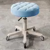 Taburete de Belleza, Taburete Giratorio Ajustable para Salón de Belleza, Taburete de Peluquería, Taburete Redondo para Barbería, Silla Redonda para Maquillaje en Casa