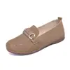 Novedad Primavera 2025 Zapatos de Lona Estilo Beans para Mujer Planos Casuales sin Cordones Zapatos para Mamás de Moda Combinan con Todo de una Sola Capa para Venta Transfronteriza