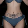 Amor Succubus Pegatina de Tatuaje Herbal Semi-Permanente Impermeable Larga Duración Simple Elegante Textura Artificial Sexy Femenino Tatuaje