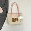 Bolsas Femininas, Novas Bolsas Saco Tendência de Alto Padrão, Bolsas Tote Tecidas em Palha Coloridas Femininas, Bolsas de Ombro para Praia