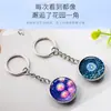Llavero Colgante Bola de Cristal Trébol de la Suerte Colgante de Cadena para Bolso Piedra del Tiempo Llavero Colgante