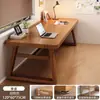 Patas de madera maciza escritorio mesa de estudio mesa larga estación de trabajo de oficina en casa mesa de e-sports escritorio de computadora escritorio de escritorio mesa de tablero grande