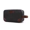 Estilo coreano grosso casual portátil saco de lona cor sólida portátil bolsa de moeda unissex saco de armazenamento saco cosmético
