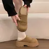 Meias-sapatos Fechadas com Plataforma para Mulheres 2026 Primavera Novo Estilo Sem Calcanhar Sapatos de Couro JK Moda e Estilosos Slip-On para Uso Externo