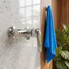 Grifo Mezclador de Ducha Frío Calor Montado en Pared, Cuerpo Principal de Acero Inoxidable Cromo Pulido Válvula Mezcladora de Palanca Única con Cartucho Cerámico, Conexión de Rosca G1/2 para Baño Tina Ducha Enjuague