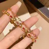 Pulsera Simple Redonda de Circonita Estilo Retro Francés, Sensación de Lujo Ligero y Alta Gama, Joyería Exquisita de Diseño de Nicho para Mujeres