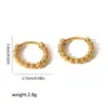 Brincos de miçangas redondas design simples moda retrô francesa brincos de aço inoxidável ouro 18K brincos de alto padrão para mulheres atacado