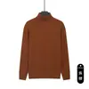 Suéter de punto de cuello alto para hombre de otoño e invierno, suéter de manga larga de color liso, estilo old money, top versátil business casual