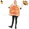 Fantasias Baile de Máscaras Cosplay macaco com torrada de manteiga de amendoim macacão adulto festa a fantasia deliciosa roupa de comida