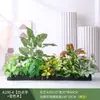Paisagismo com Plantas Verdes Simulação Floreira Divisória de Piso Arte Floral de Chão Paisagem de Plantas Combinação de Floreira Flor Artificial em Vaso Bonsai Decoração
