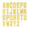 30mm liga Diamante letras diy chaveiro coleira de animal de estimação acessórios Dourado letras em inglês