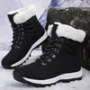 Botas de Nieve de Comercio Exterior para Mujer en Invierno, Botas de Nieve de Corte Medio con Suela Gruesa para Hombre y Mujer, Botas de Nieve Engrosadas de Terciopelo para Exteriores para Mujer