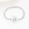 Douyin Transmissão ao Vivo Trevo de Quatro Folhas Pulseira Ajustável Deslizante Simples Acessível Luxo Feminino Ins Diamante Corrente de Pequeno Presente
