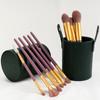Set de 10 brochas de maquillaje Blue Bridge para principiantes, pincel Cangzhou suelto para polvos, pincel para sombra de ojos, pincel para base, herramientas de pelo animal