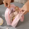 Bolsa Portátil de Armazenamento para Viagem com Rede, Bolsa de Mão Feminina, Necessaire Semi-Transparente, Necessaire de Maquiagem, Necessaire com Separação para Seco e Molhado